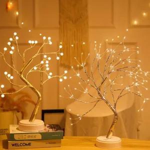 크리스마스 인테리어 무드등 테이블 조명등 led 자작 나무트리 탁상용 공간조명 데스크 포인트 스탠드 연말