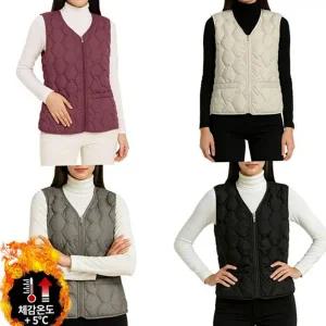 여성 경량 조끼 데일리 브이넥 간절기 여성 패딩 조끼 겨울