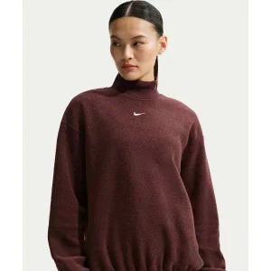 [나이키]스포츠웨어 플러시 코지 플리스 오버사이즈 모크넥 탑 W - 버건디 크러시 세일 HV2742-619 24750