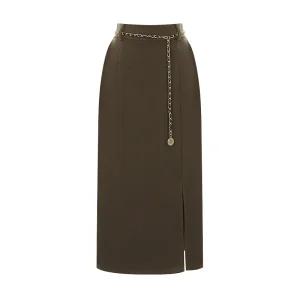 [티뷰] 벨티드절개펜슬기모스커트_V5D-CSK023