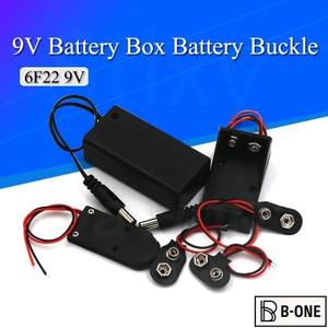 9볼트 박스 팩 전원 토글 검정색 9V 배터리 홀더 IT 유형 클립 ONOFF 스위치가 있는 커넥터 버클, DC5.5 플