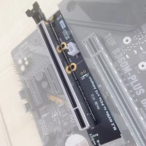 ADT PCIe 4.0 M.2 Key-M to PCI-E X4 X16 라이저 어댑터 카드 SATA 전원 PCB 보드 NVMe 2260 SSD 확장