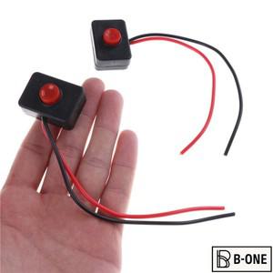 자동차용 접착식 베이스 푸시 버튼, 액션 유선 스위치, DC 12V 2AA, 2 개