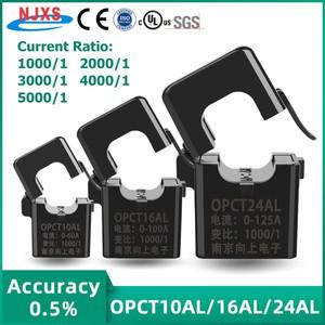 NJXSE 스플릿 코어 전류 트랜스포머 OPCT10ATL 1000/1 클램프 CT 5A 20A 30A 100A