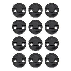 12Pcs 유톤 고무 바이올린 연습 음소거, 바이올린과 호환되는 라운드 투르테 스타일 음소거 (블랙)