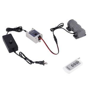 지아완순 DC24V 진동 모터, 3800RPM 체 마사지 베드 진동을 위한 회전 속도 조절 가능한 어댑터 및 디지털 리모컨(원격 제어)