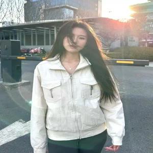 캐주얼 오토바이 작업복 빈 겉옷 에스터 남성과 지퍼 느슨한 의류 스타일 상의 자켓 짧 폴리 여성을위한