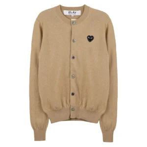 [명품] 플레이 블랙 하트 라인스톤 라운드 넥 가디건 탑 AX N805 051 3