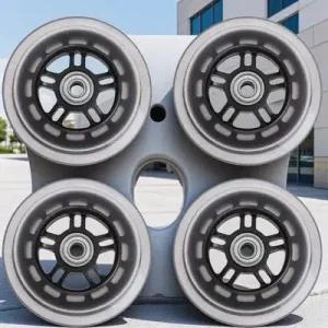 100mm 고탄성 터 4개입 내구성 롤링 부품 스케이트보드용품 바퀴 부드러운 교체용 수하물