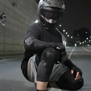 통기성 대 무릎 팔꿈치 실크 및 자전거 모로스 오토바이 부드러운 여름 장비 용품 사이 보호