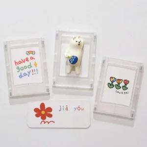 마그네틱 액자 냉장고 보관 포토카드 투명 5개입