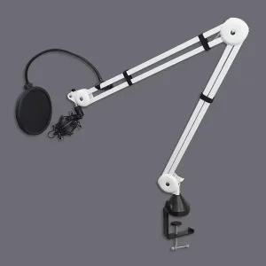 [오너클랜]고급 클램프형 마이크 스탠드 풀세트 흰색