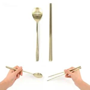 예단 티타늄 한정식 젓가락 식당 가족 세트 혼수 고급 숟가락 셋트 1