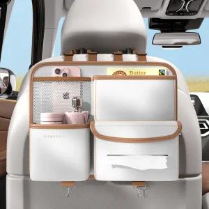 걸이식 보관 가안티 뒷 자동차 킥 방 거치대 컵 패드 티슈 수 좌석 정리함