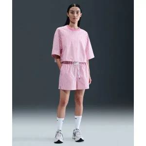 [나이키]IH8489-675 스포츠웨어 칠 포플린 미드라이즈 루즈 스트라이프 쇼츠 W - 플레이풀 핑크 세일 블