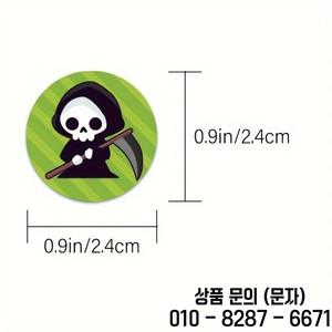 1롤 할로윈 귀여운 유령 낙서 스티커 가방 스케이트 보드 노트북 수하물 전화 자동차 스타일링 DIY 데칼 Pe