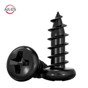 블랙 아이언 셀프 태핑 크로스 오목한 라운드 헤드 디지털 컴퓨터 노트북 수리 나사 M1.4 M2 M2.3 M3