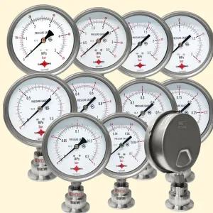 [Utong24]good 반품불가 격막식 압력계 SUS316 ALL스텐레스 100파이 3bar