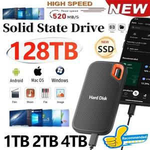 휴대용 외장 하드 드라이브 4TB 128TB 대용량 USB 3.1 고속 SSD PC/Mac 등 기기의 데이터 저장