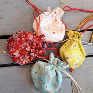 [피커]명절 복주머니 부적봉투 블루 파우치