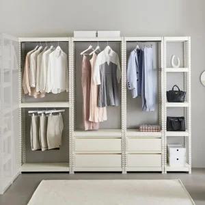 [숨결] 쥴리 핸디스랙 무볼트 조립식 철제  시스템행거set (W/B)1000x400x1200x3단