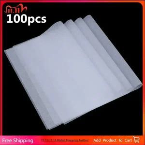 100Pcs A4 트레이싱 페이퍼 내구성 흰색 반투명 스케치 종이 서예 쓰기 드로잉 아트 공급을 드로잉 복사 용