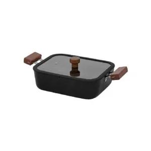 (빅)실버스타 오브니 인덕션IH 우드핸들 사각전골팬