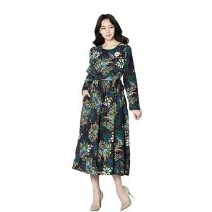 (아)에스닉 라운드 빈티지 원피스