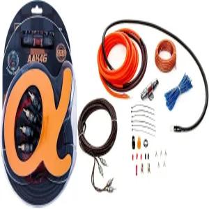 알파소닉 AAK4G 프리미엄 4게이지 완전 자동차 증폭기 설치 키트 하이퍼플렉스 전원 접지 스피커 와이어