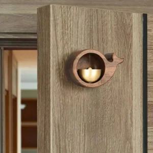 고래 호두나무 원목 도어벨 현관 풍경 자석 종 미니 현관종 풍경종