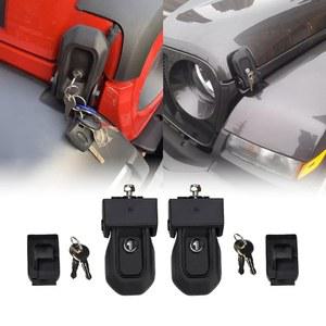 NITOYO 지프 랭글러와 호환되는 후드 래치, 방지 캐치 키트, 2018-2023 랭글러 JL 사하라 및 루비콘, 글래디에이터 JT와 호환(블랙)