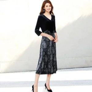 #큐빅벨벳플리츠원피스