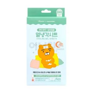 카카오프렌즈 라이언 열냉각시트 6매입 냉찜질 해열시트 해열패치 쿨패치
