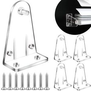 2인치 4pcs 블라인드 홀드 다운 브래킷, 투명 플라스틱 도어 하단 레일 클립으로 수평 블라인드가 창문 문을 가립니다