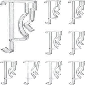 큐텍 밸런스 클립 2인치 20개 투명 플라스틱 숨겨진 리테이너 홀더, 윈도우 블라인드 밸런스, 수평 인조 및 우드 부품
