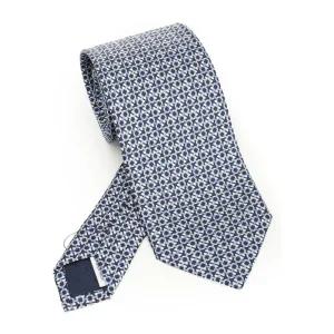 페라가모 간치니 프린트 실크 타이 351254784159 001