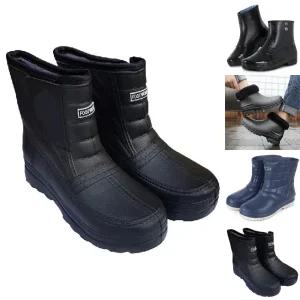 남성 장화 무게 500g 겨울 안전 방한털 주방 업소/낚시/갯바위/신발/방한/조리화/털장화/발목/반장화/남자