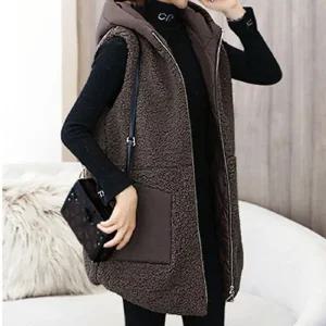 #후리스퀼팅롱베스트