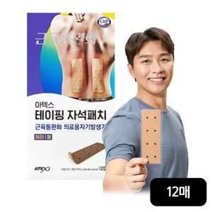 아텍스 테이핑 자석패치 허리 I형 12매(본품 6매+리필 6매)