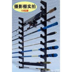 o어구점 낚싯대 릴 그물대 막대 전시대 선반 수납 바퀴걸이 방지 낚싯대 선반 손 초퍼