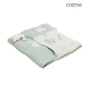 [갤러리아] 출산/백일선물/조카선물[크레므앙팡] 치포 오가닉  거즈 블랭킷 J(100X140)+네임택