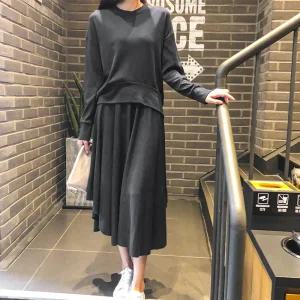 트레이닝복 맨투맨 티셔츠 치마 오버핏 빅사이즈 기모 훌투피스