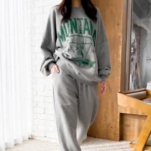 맨투맨 홈웨어 조거 상하세트 빅사이즈 츄리닝 운동복 기모몬타나세트