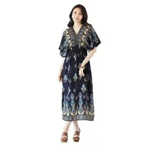 (쇼)[우노핏]스모크주름양브이원피스