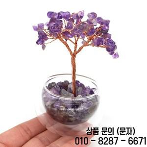 크리스탈 머니 트리 화분 스타일 천연석 황수정 차크라 석영 풍수 홈 오피스 행운의 장식 선물