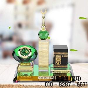 이슬람 시계 테이블 홈 장식 기념품 Kaaba 알라 크리스탈 수집 인형 1 개