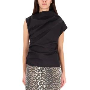 루시드 라운드넥 슬리브리스 블라우스 W1113 099