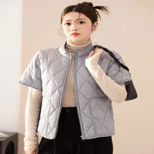 블루바구니 반팔패딩조끼 겨울 김장조끼 골프 초경량