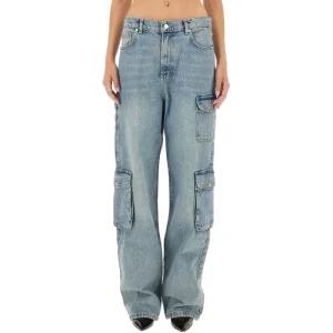 루즈핏 카고 포켓 스트레이트 진 03318720 1303