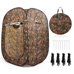 와앙스 6.6피트 팝업 텐트 사냥 오리 블라인드 샤워 휴대용 화장실 프라이버시 스톨 포드, 캐리백 포함 2~3인용 디어 호그 튀르키예 무스 사냥을 위한 그라운드 아웃하우스.